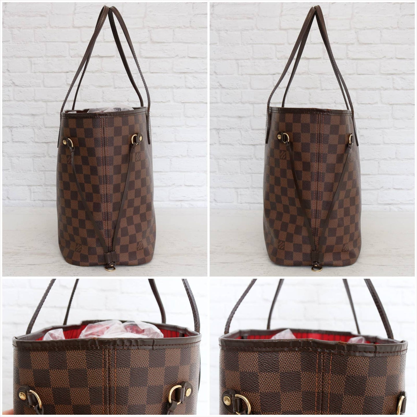 Louis Vuitton Neverfull MM Damier Ebene Tote