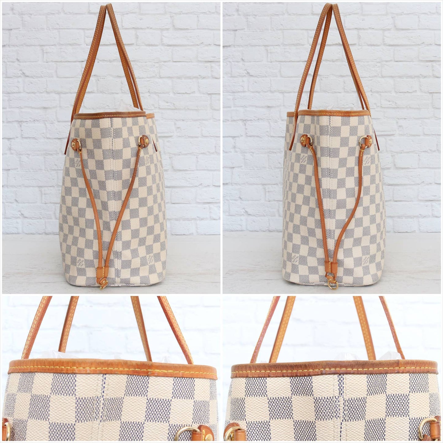 Louis Vuitton Neverfull MM Damier Azur Tote