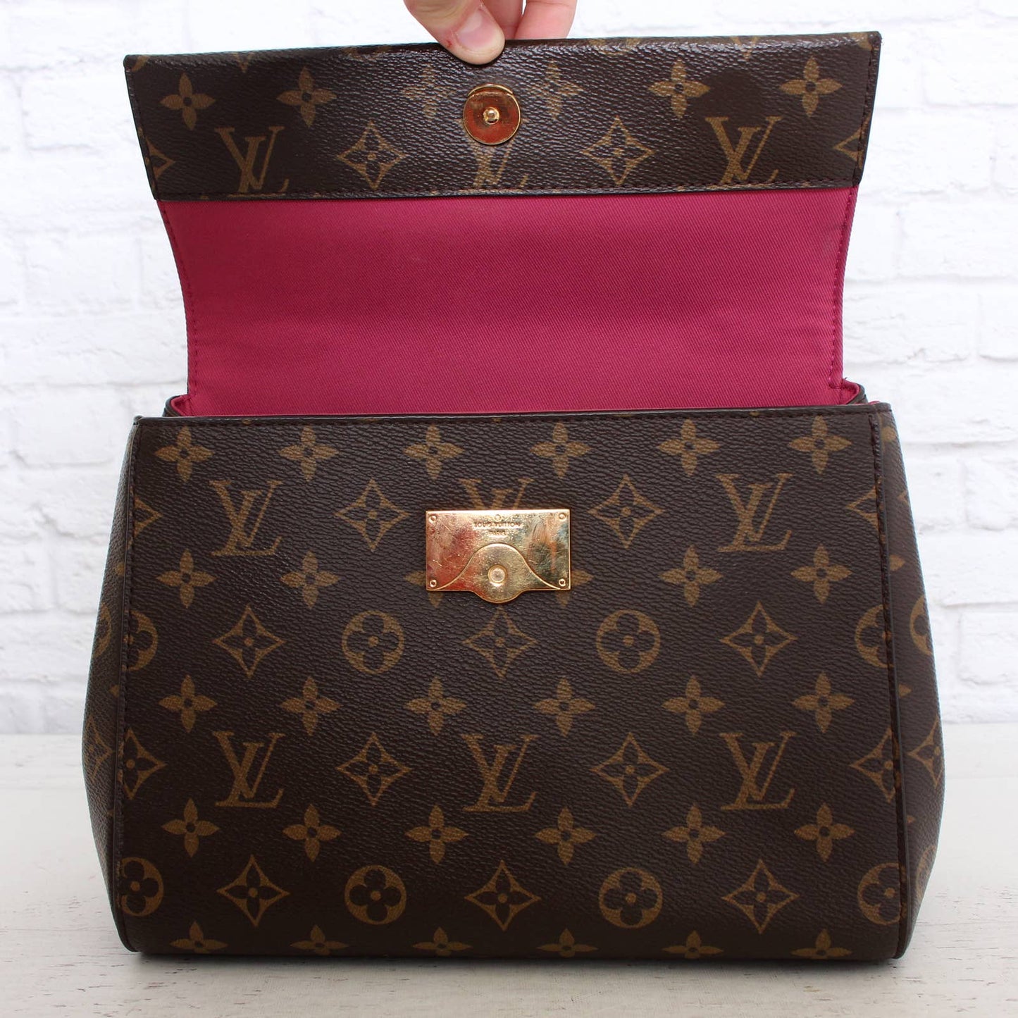 Louis Vuitton Cluny BB Monogram Crossbody Fuchsia