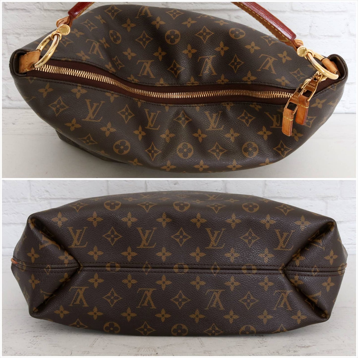 Louis Vuitton Sully MM Monogram Hobo Shoulder Bag  & Dust Bag