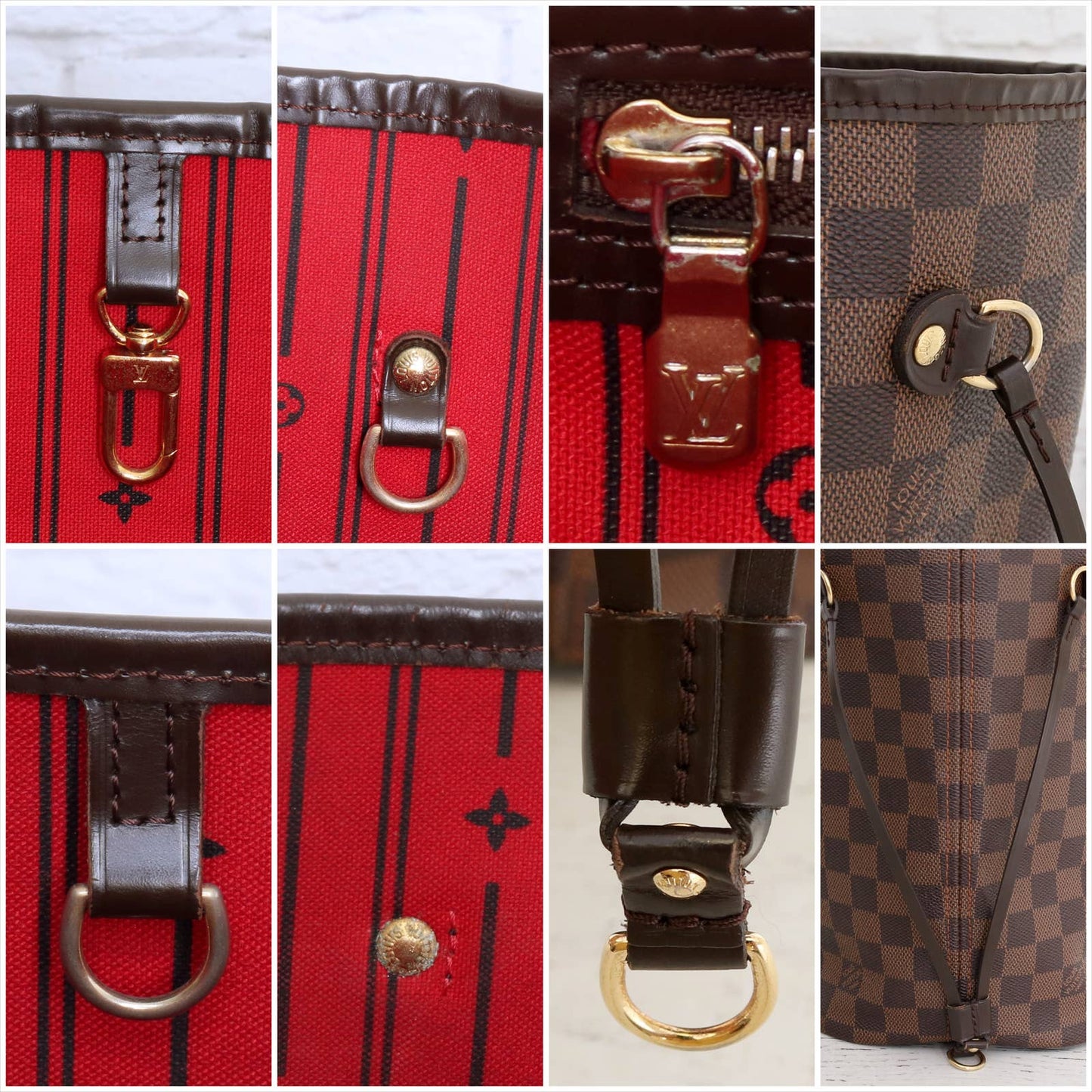 Louis Vuitton Neverfull MM Damier Ebene Tote