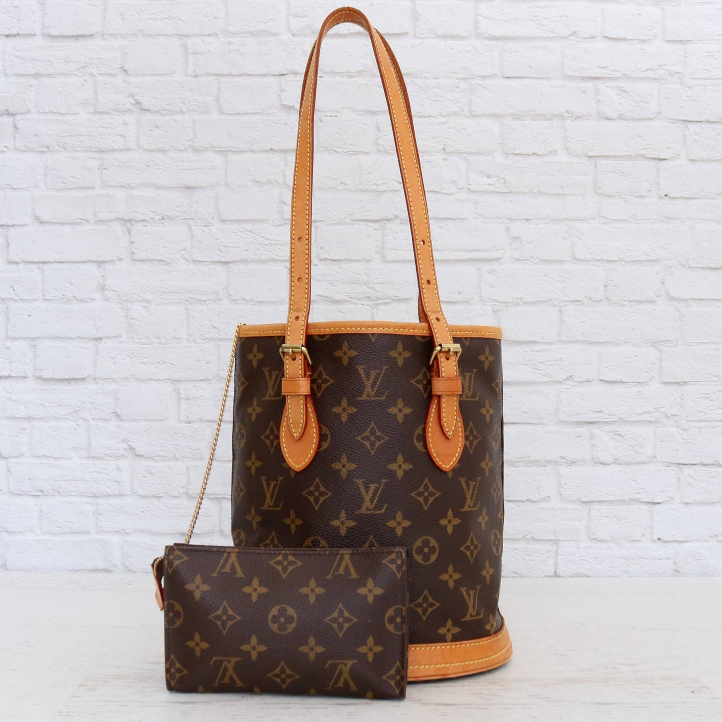 Louis Vuitton Bucket PM 23 Petit Monogram Shoulder Bag