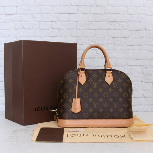 Louis Vuitton Alma PM Monogram Satchel Dust Bag & Box