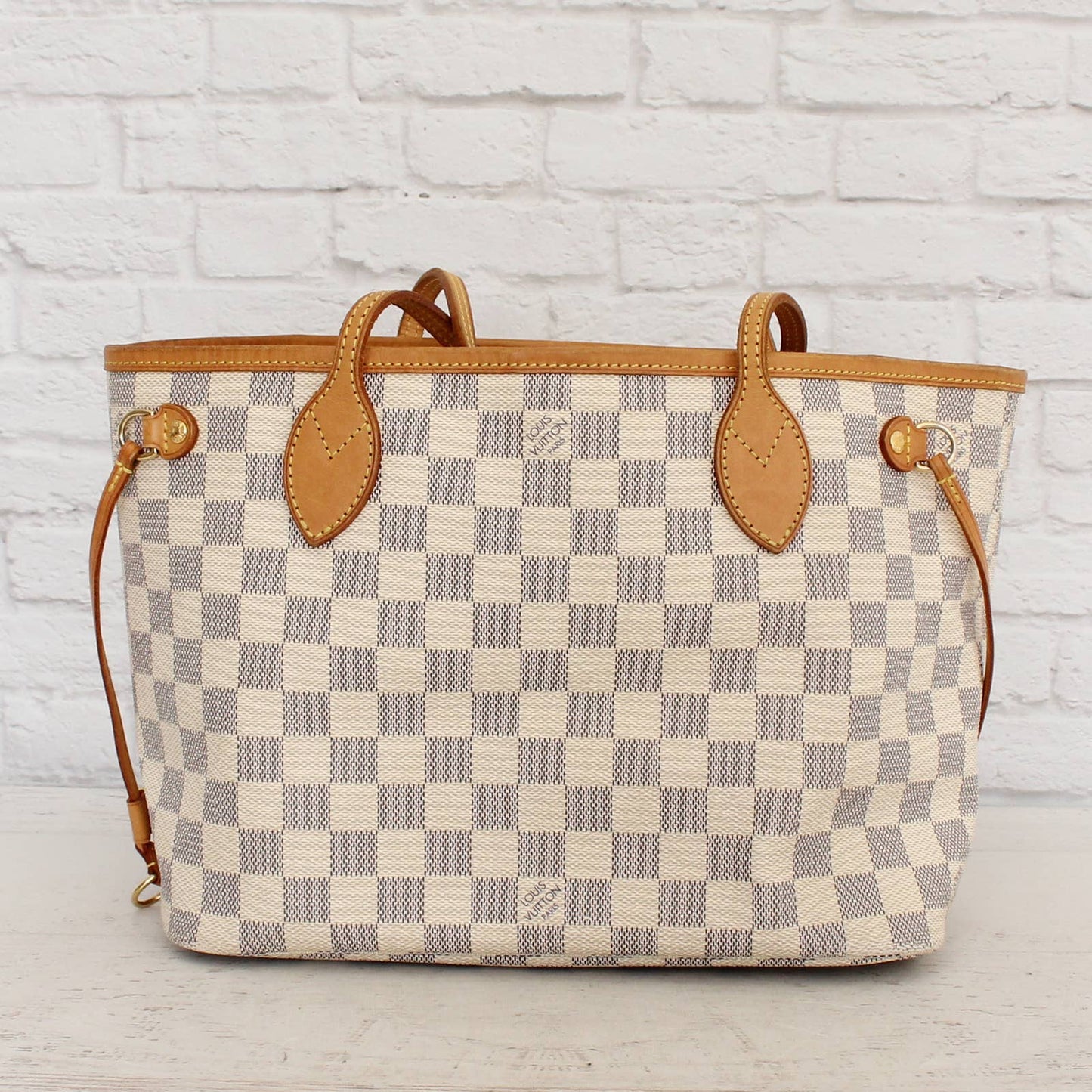 Louis Vuitton Neverfull PM Damier Azur Small Tote Shoulder Bag