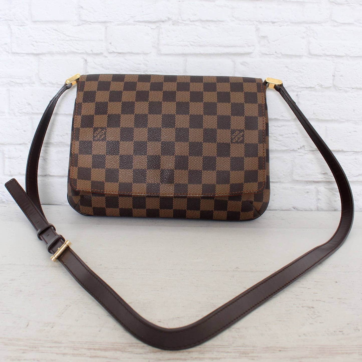 Louis Vuitton Musette Tango Damier Ebene Crossbody Long Strap