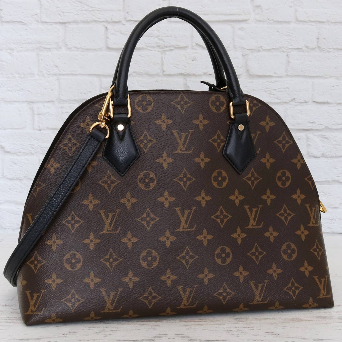 Louis Vuitton Alma B'N'B Monogram Black Shoulder Bag & Satchel