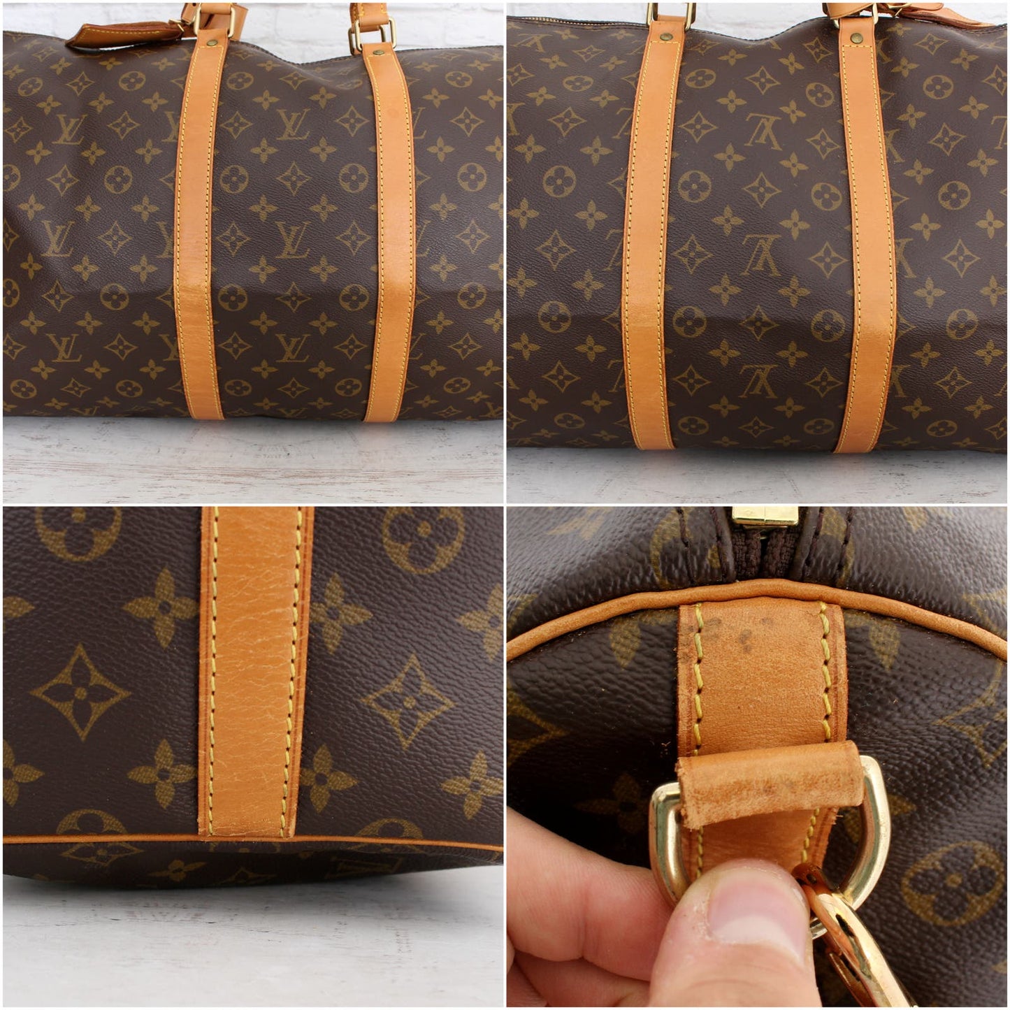 Louis Vuitton Keepall 55 Bandouliere Monogram Duffle Luggage Travel