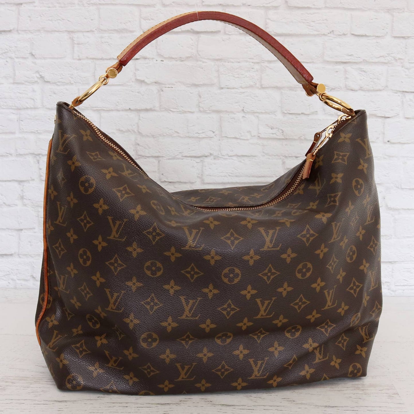 Louis Vuitton Sully MM Monogram Hobo Shoulder Bag  & Dust Bag