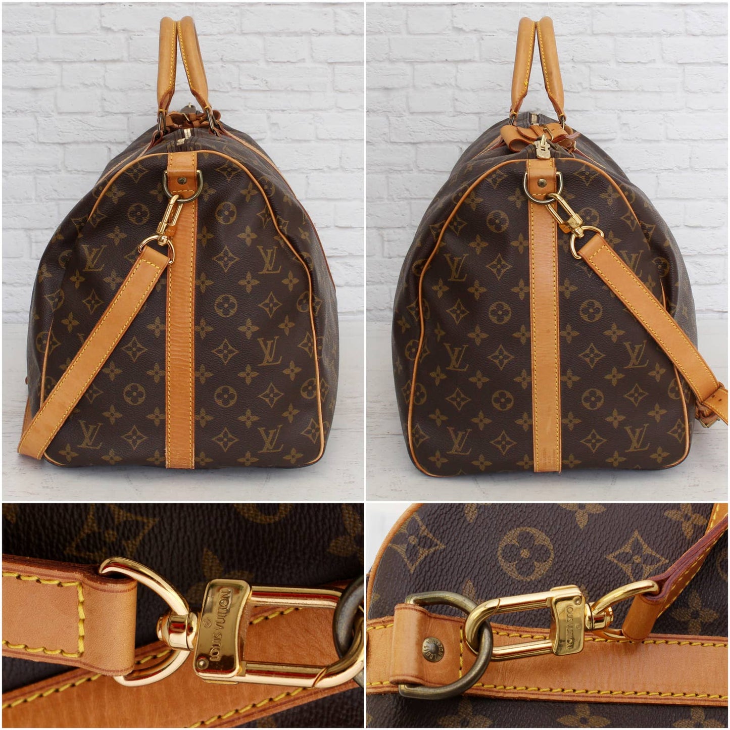 Louis Vuitton Keepall Bandoulière 55 Monogram Duffle Luggage Shoulder