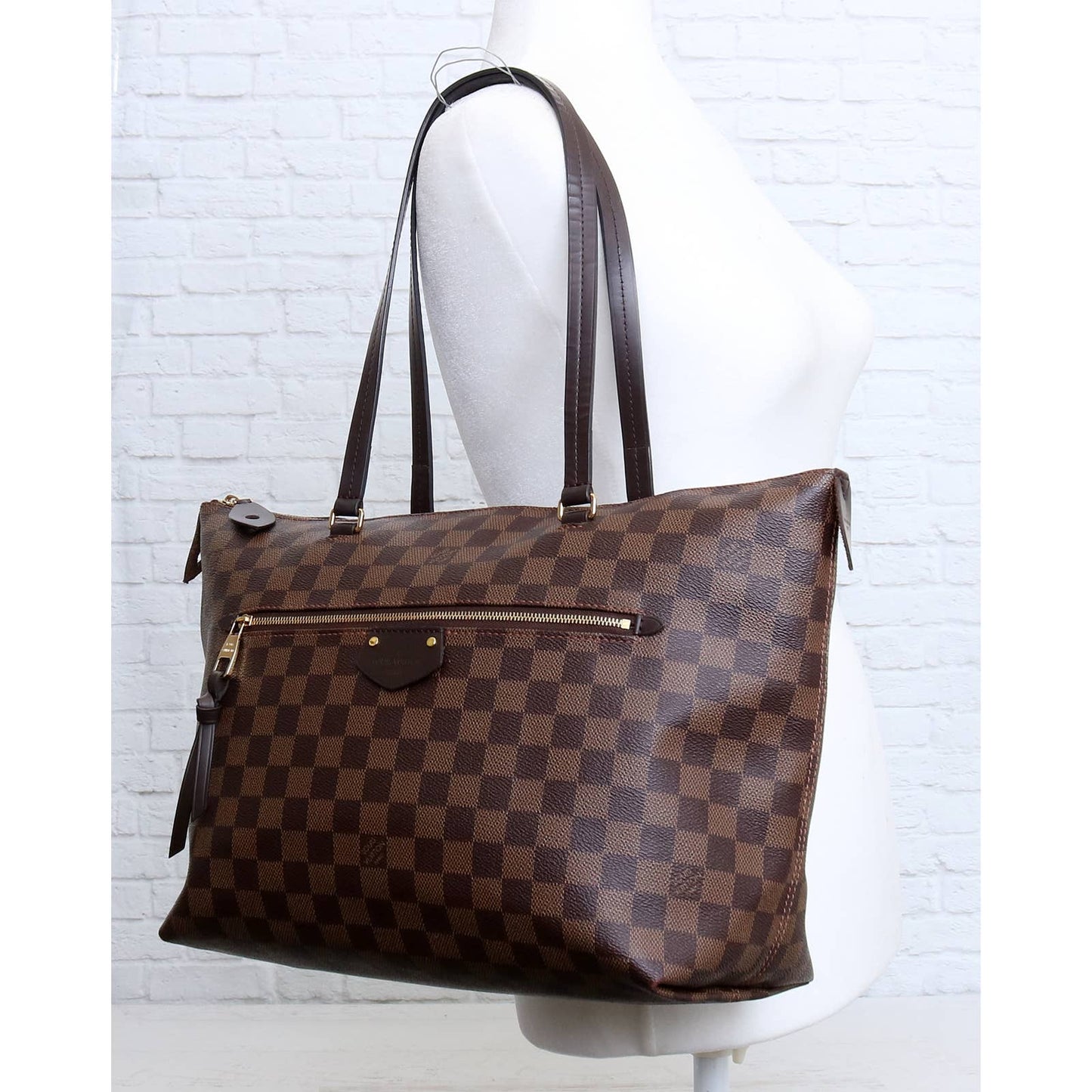 Louis Vuitton Iena MM Tote Damier Ebene Shoulder Bag