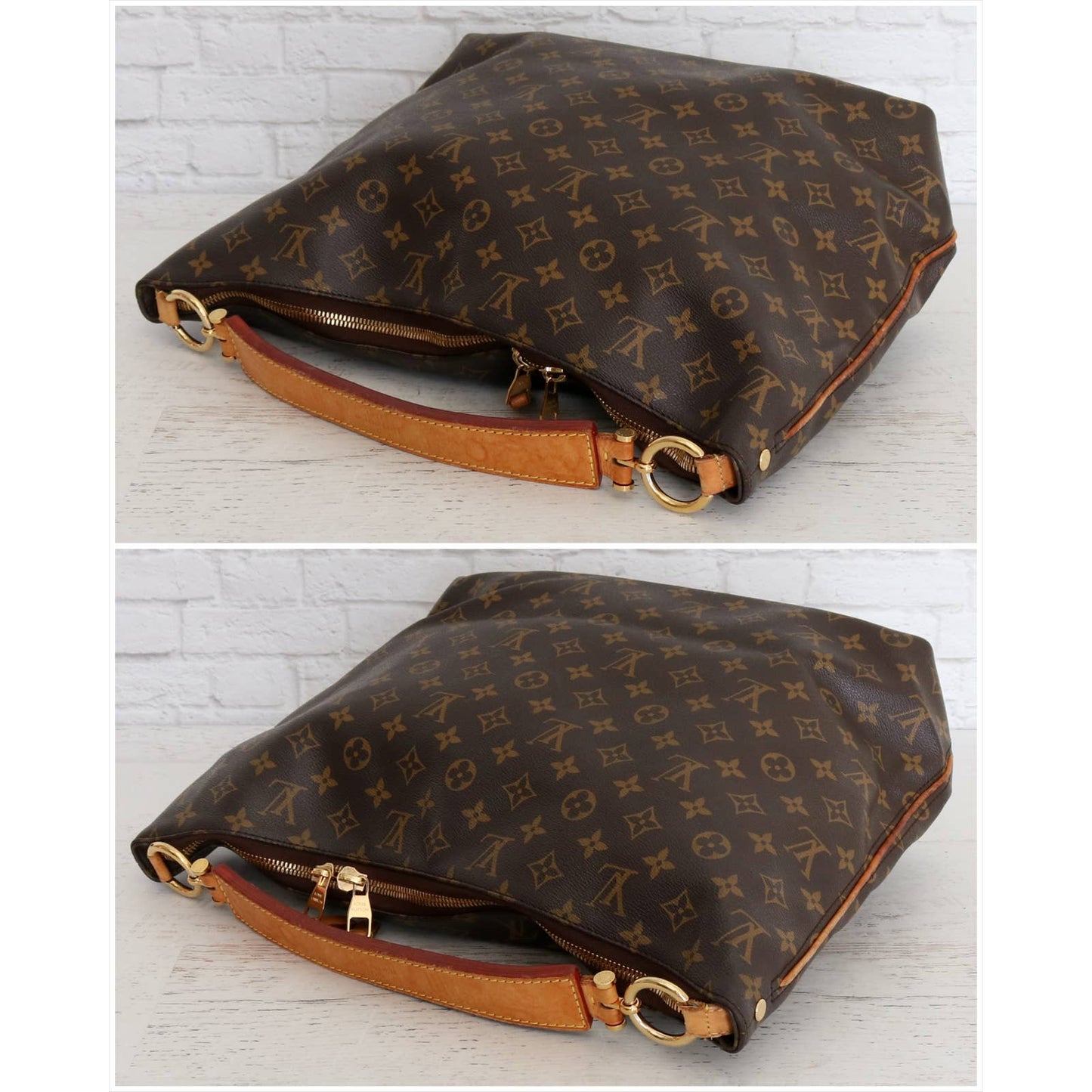 Louis Vuitton Sully MM Monogram Hobo Shoulder Bag  & Dust Bag