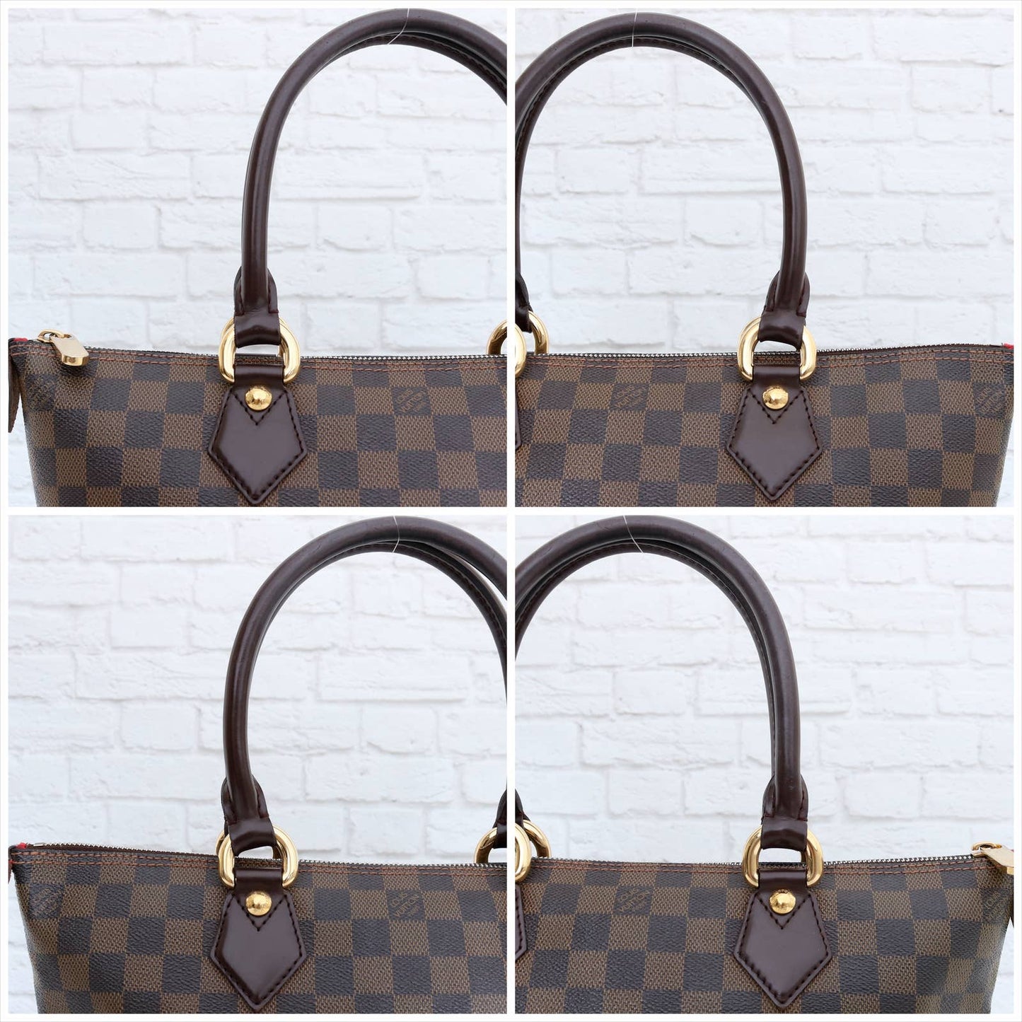 Louis Vuitton Saleya PM Tote Damier Ebene Shoulder Bag Handbag Leather