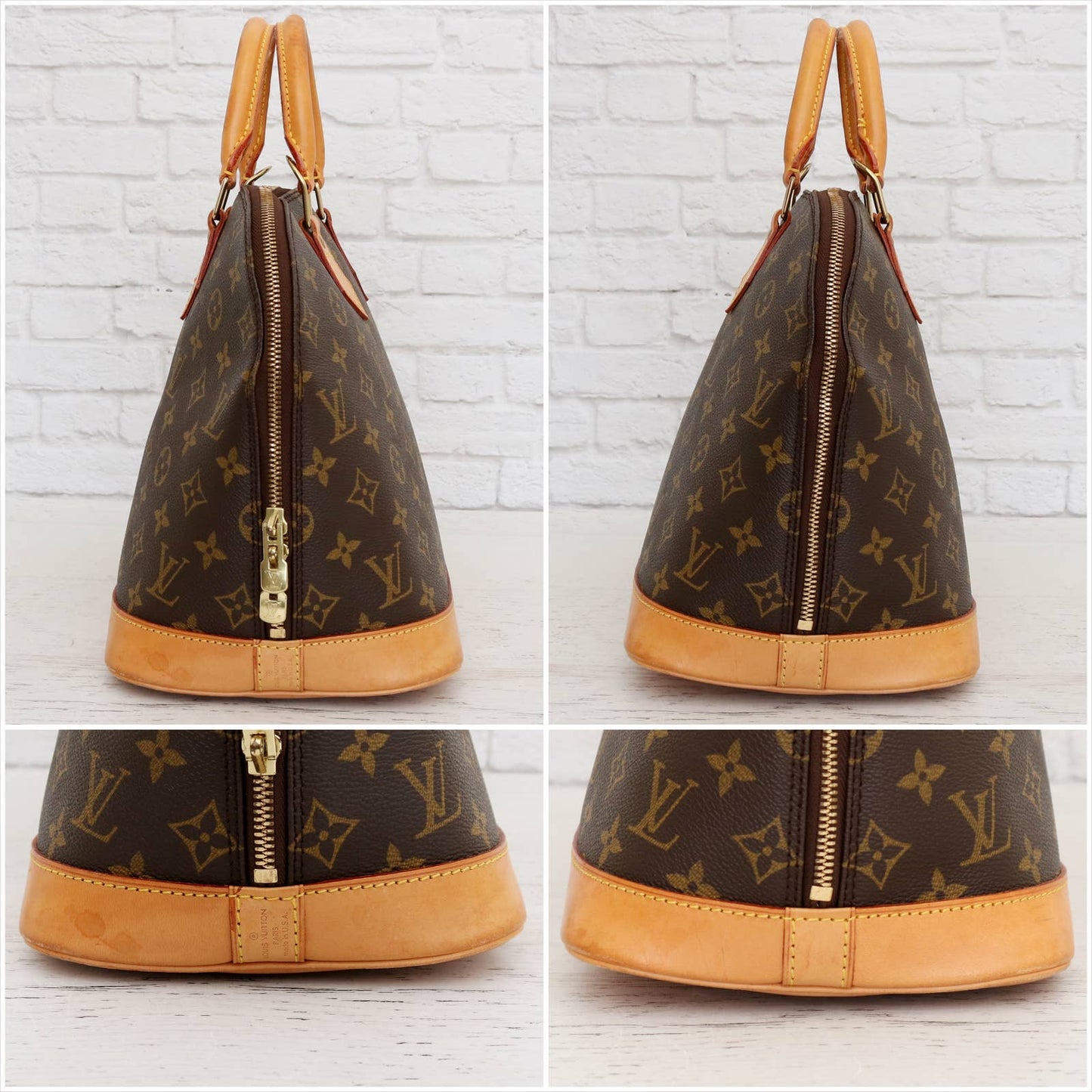 Louis Vuitton Alma MM Monogram Satchel with Dust Bag