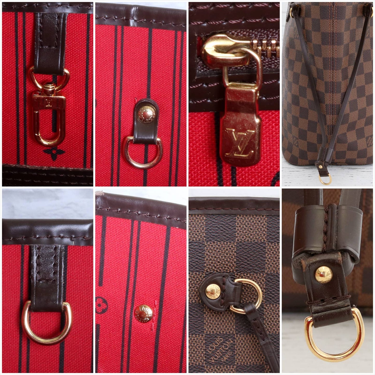 Louis Vuitton Neverfull MM Damier Ebene Tote