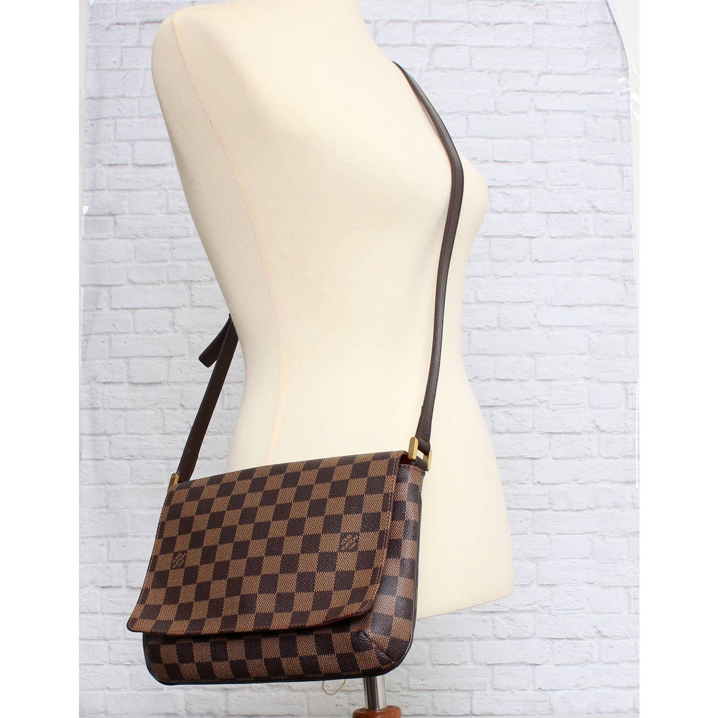 Louis Vuitton Musette Tango Damier Ebene Crossbody Long Strap