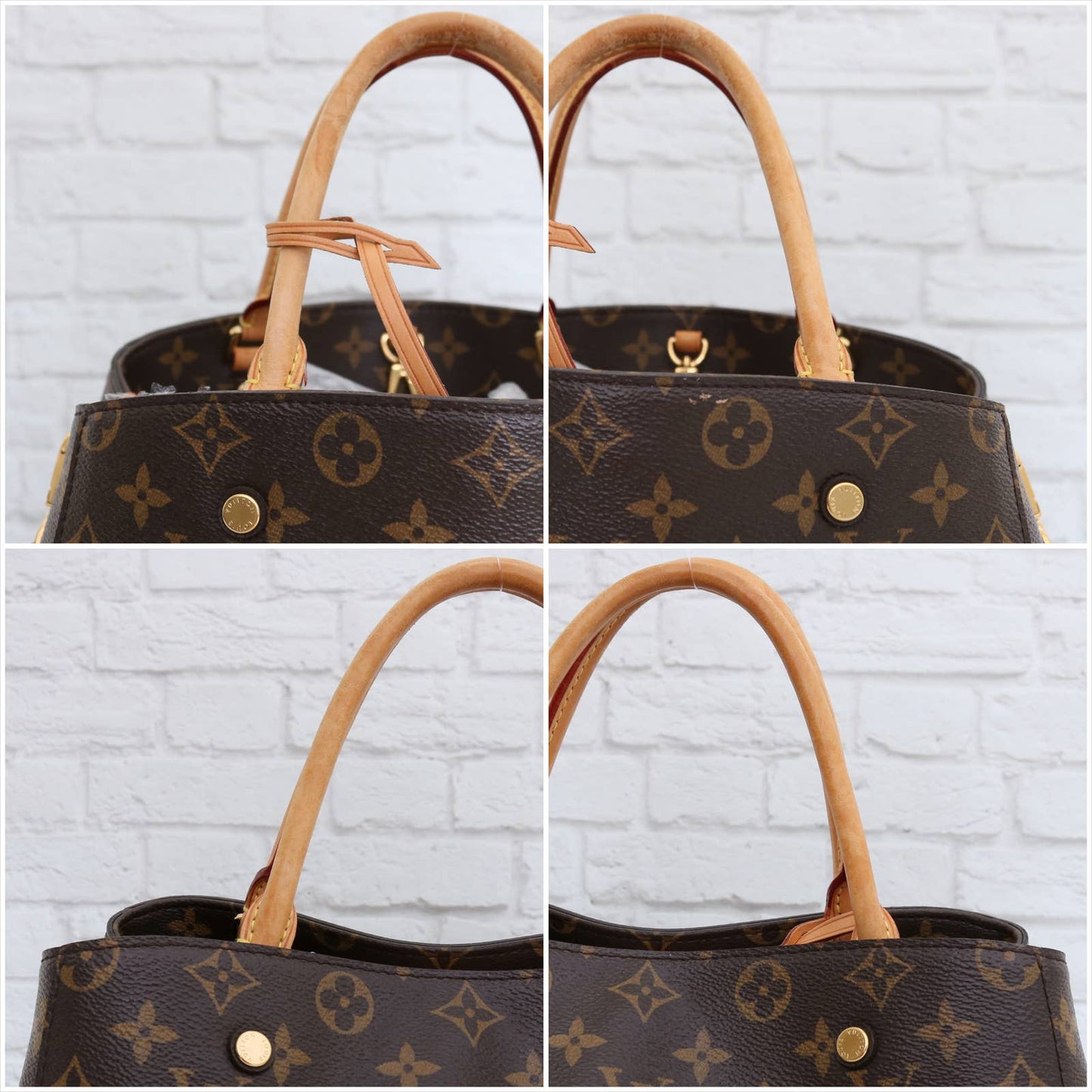 Louis Vuitton Montaigne MM Monogram Satchel & Shoulder Bag Dust Bag & Box