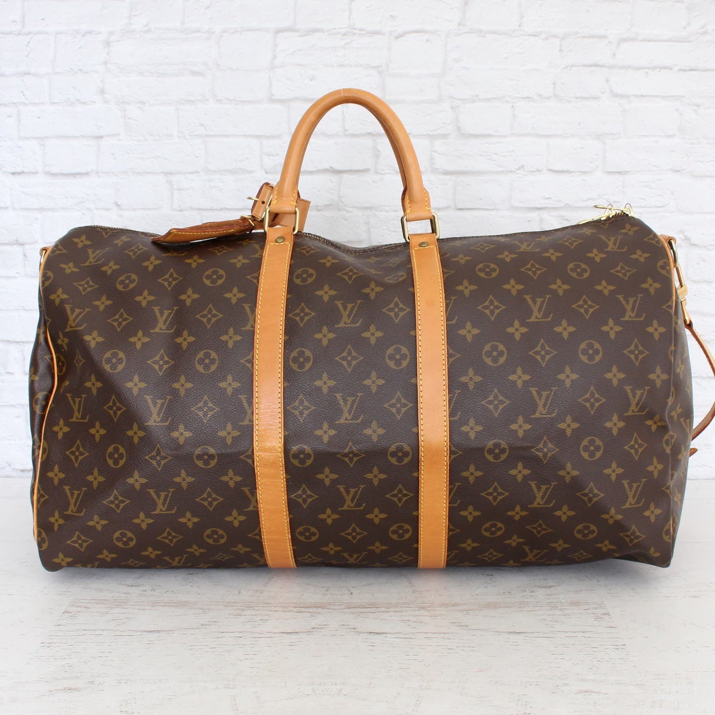 Louis Vuitton Keepall 55 Bandouliere Monogram Duffle Luggage Travel