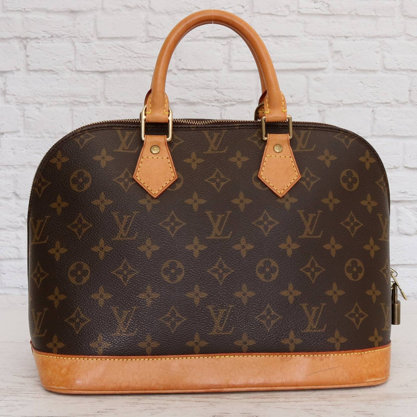 Louis Vuitton Alma MM Monogram Satchel Tote