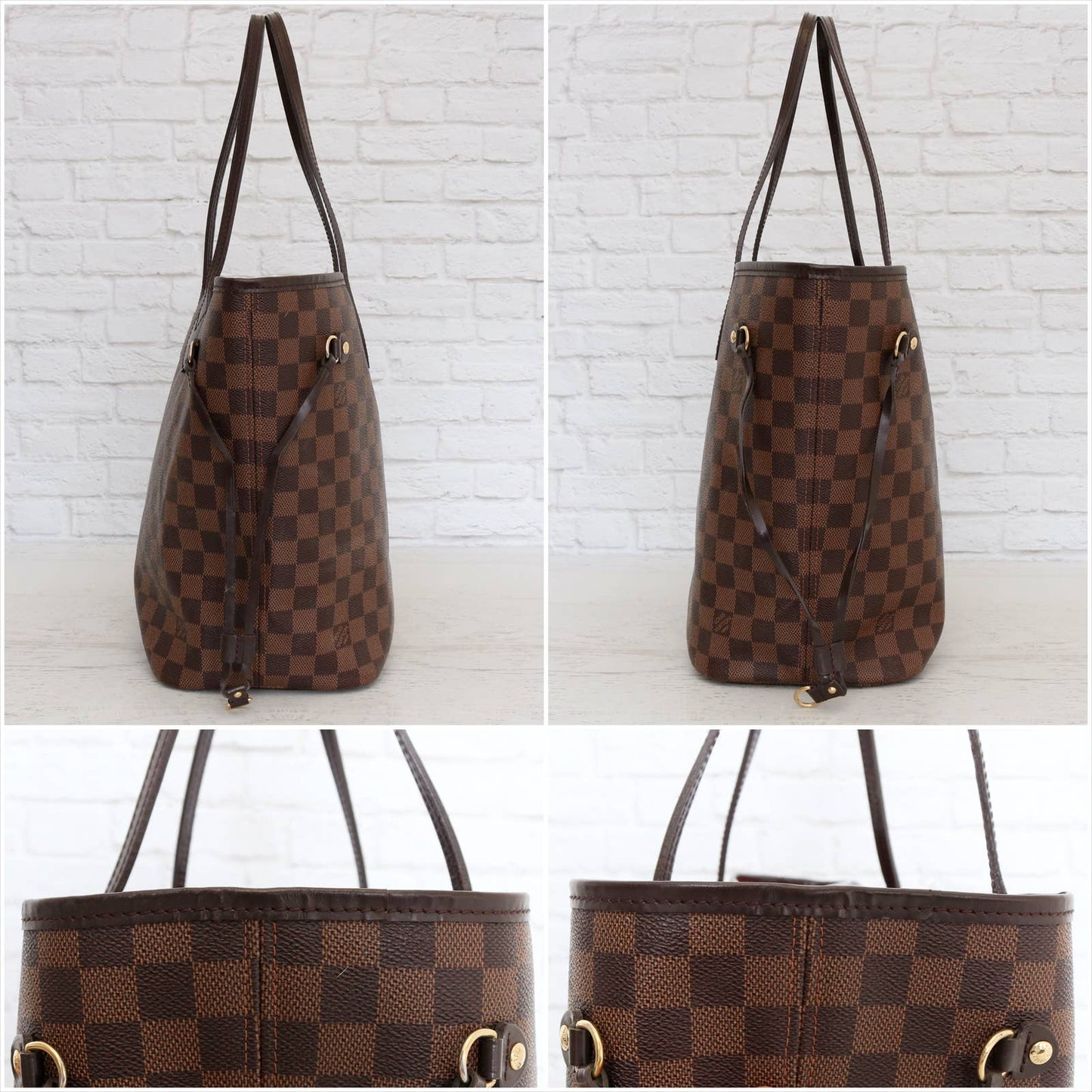 Louis Vuitton Neverfull MM with Pouch Damier Ebene Tote