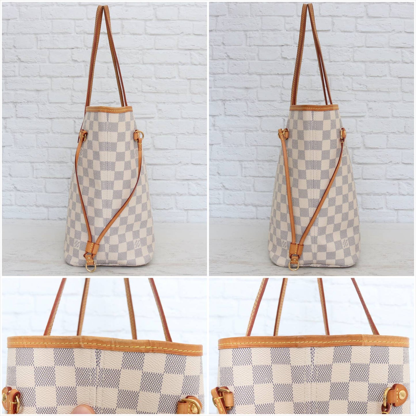 Louis Vuitton Neverfull MM Damier Azur Tote