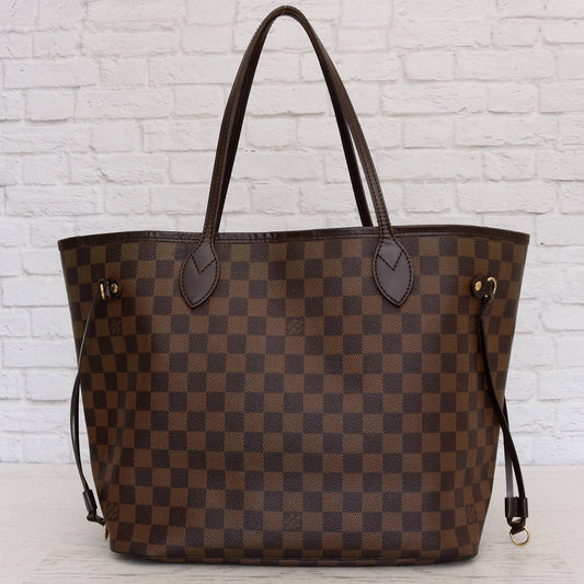 Louis Vuitton Neverfull MM Damier Ebene Tote