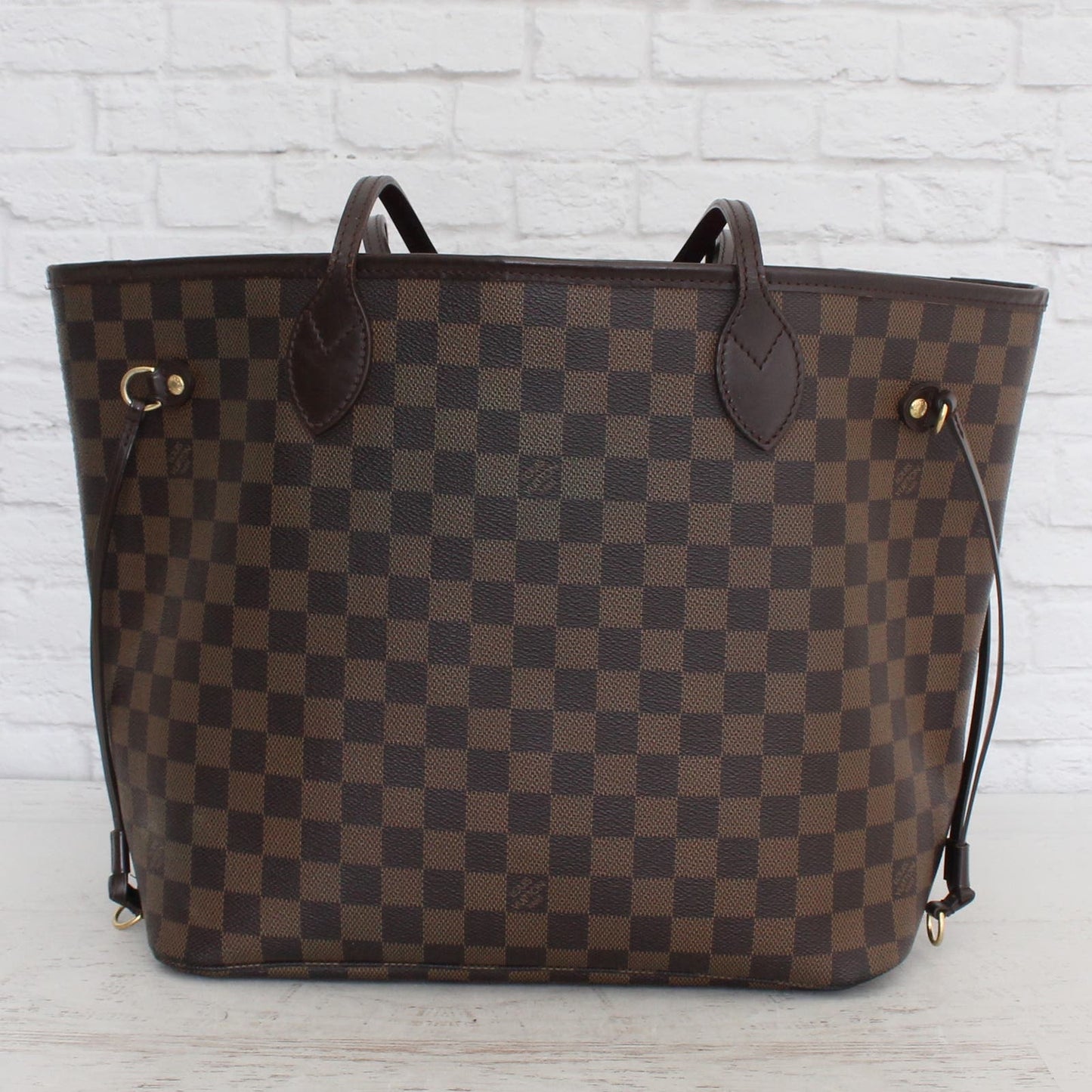 Louis Vuitton Neverfull MM Damier Ebene Cherry Red Tote