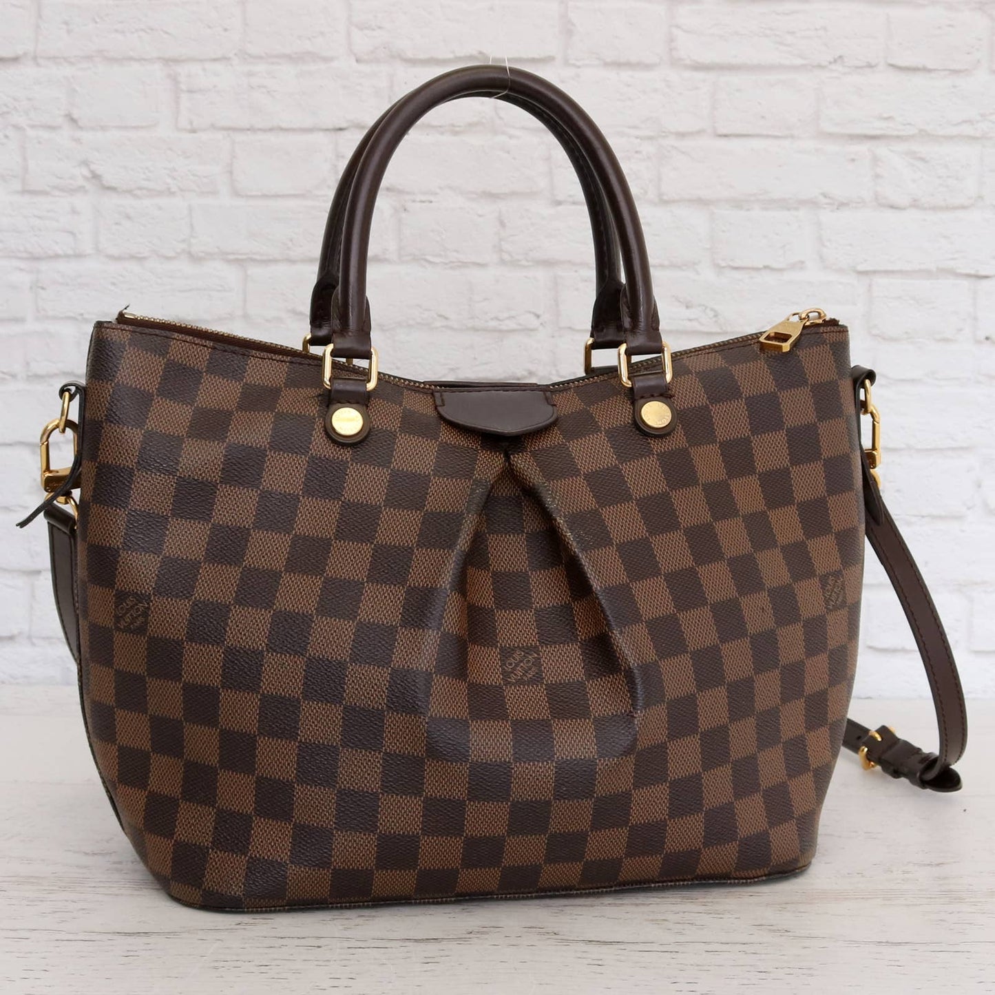 Louis Vuitton Siena PM Damier Ebene Crossbody Satchel