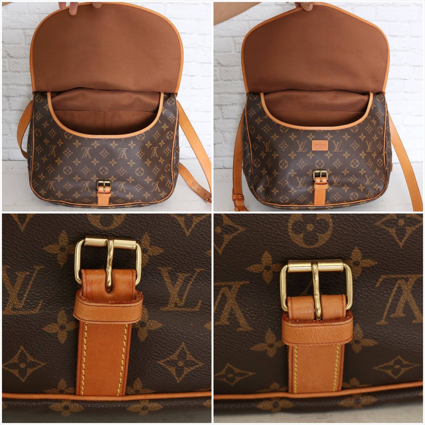 Louis Vuitton Saumur 35 Monogram Crossbody Leather Messenger Shoulder