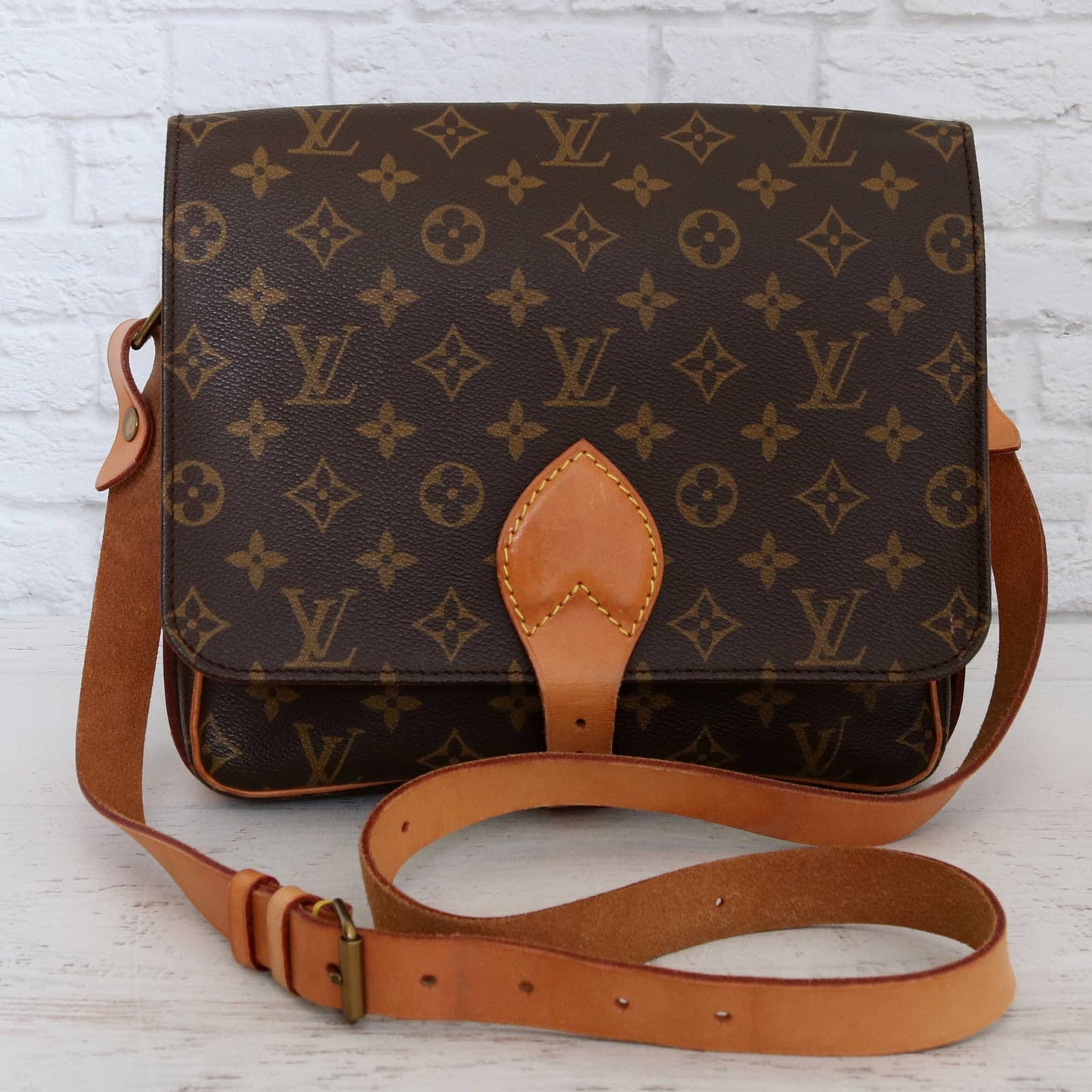 Louis Vuitton Cartouchiere GM Monogram Crossbody Shoulder Bag