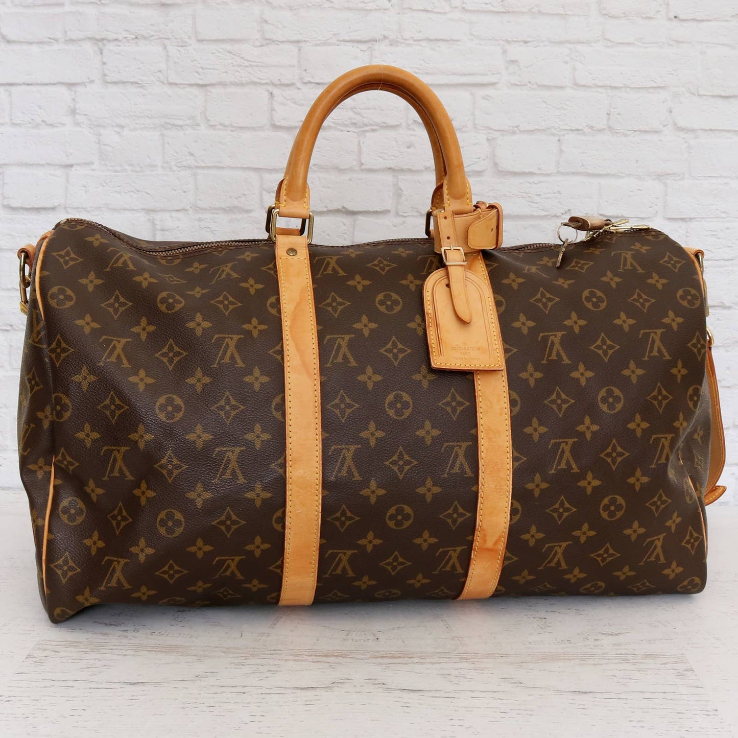 Louis Vuitton Keepall Bandouliere 50 Monogram Travel Duffle with Strap