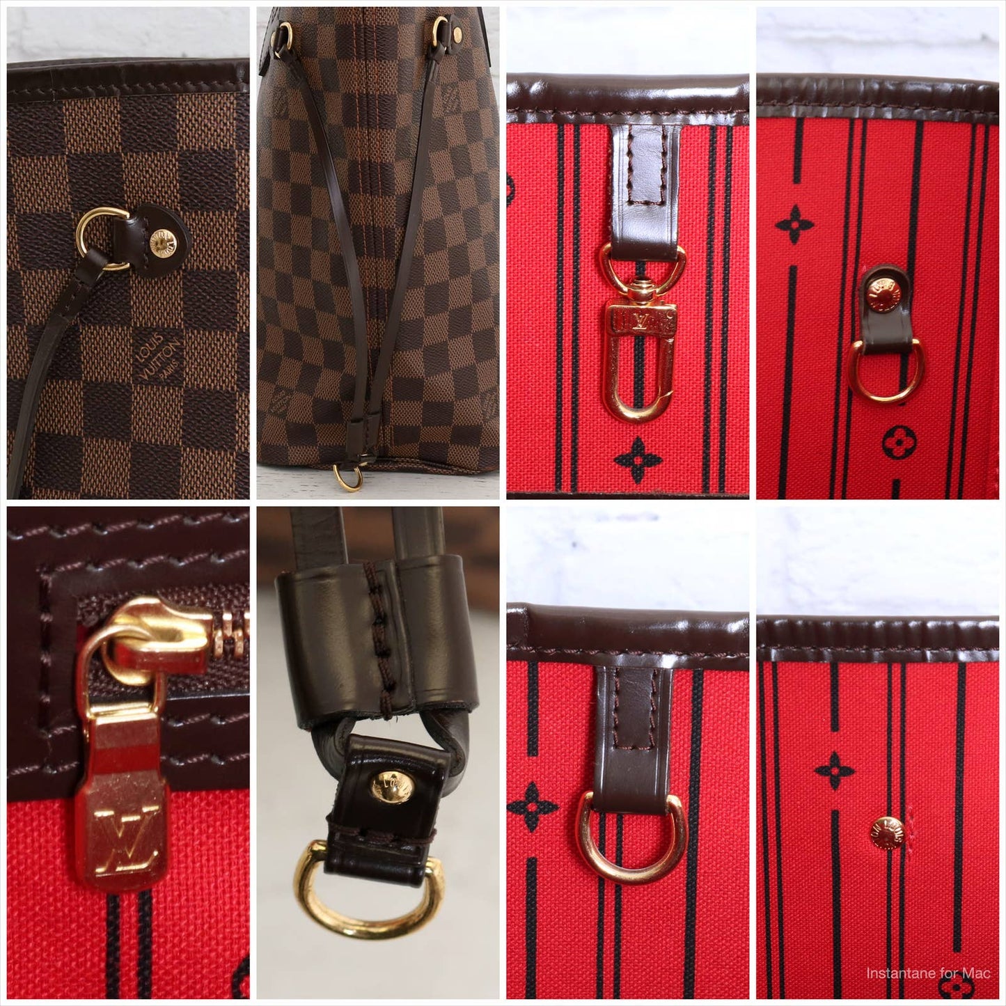 Louis Vuitton Neverfull MM Damier Ebene Tote