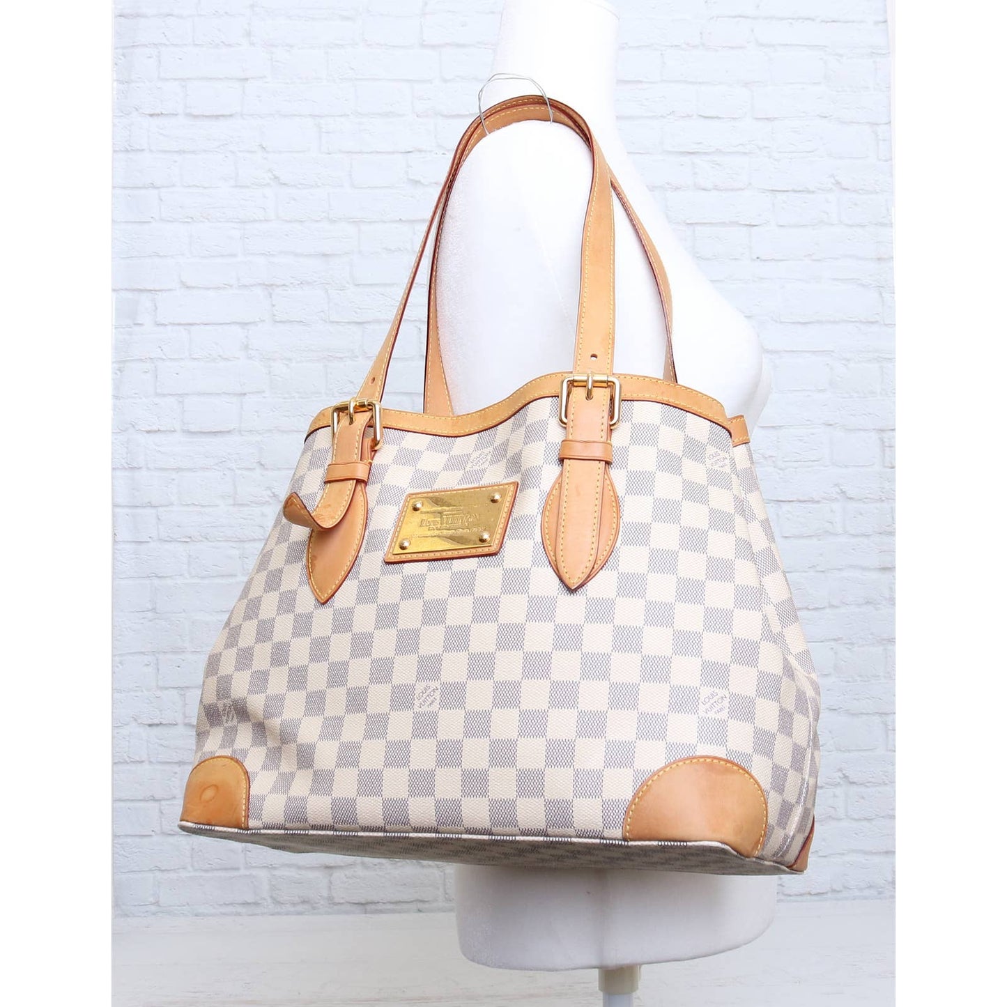 Louis Vuitton Hampstead MM Damier Azur Shoulder Bag