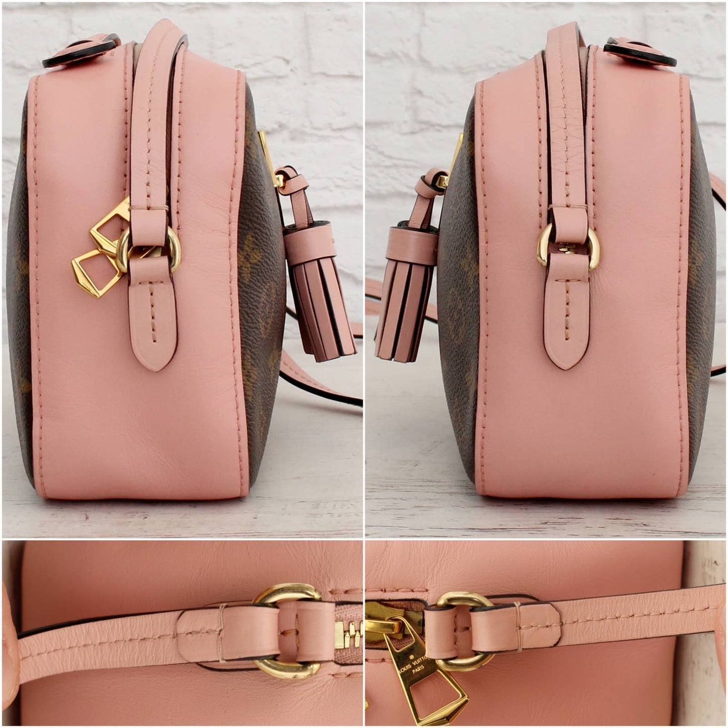 Louis Vuitton Saintonge Pink Monogram Calf Leather Crossbody