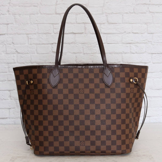 Louis Vuitton Neverfull MM Damier Ebene Tote