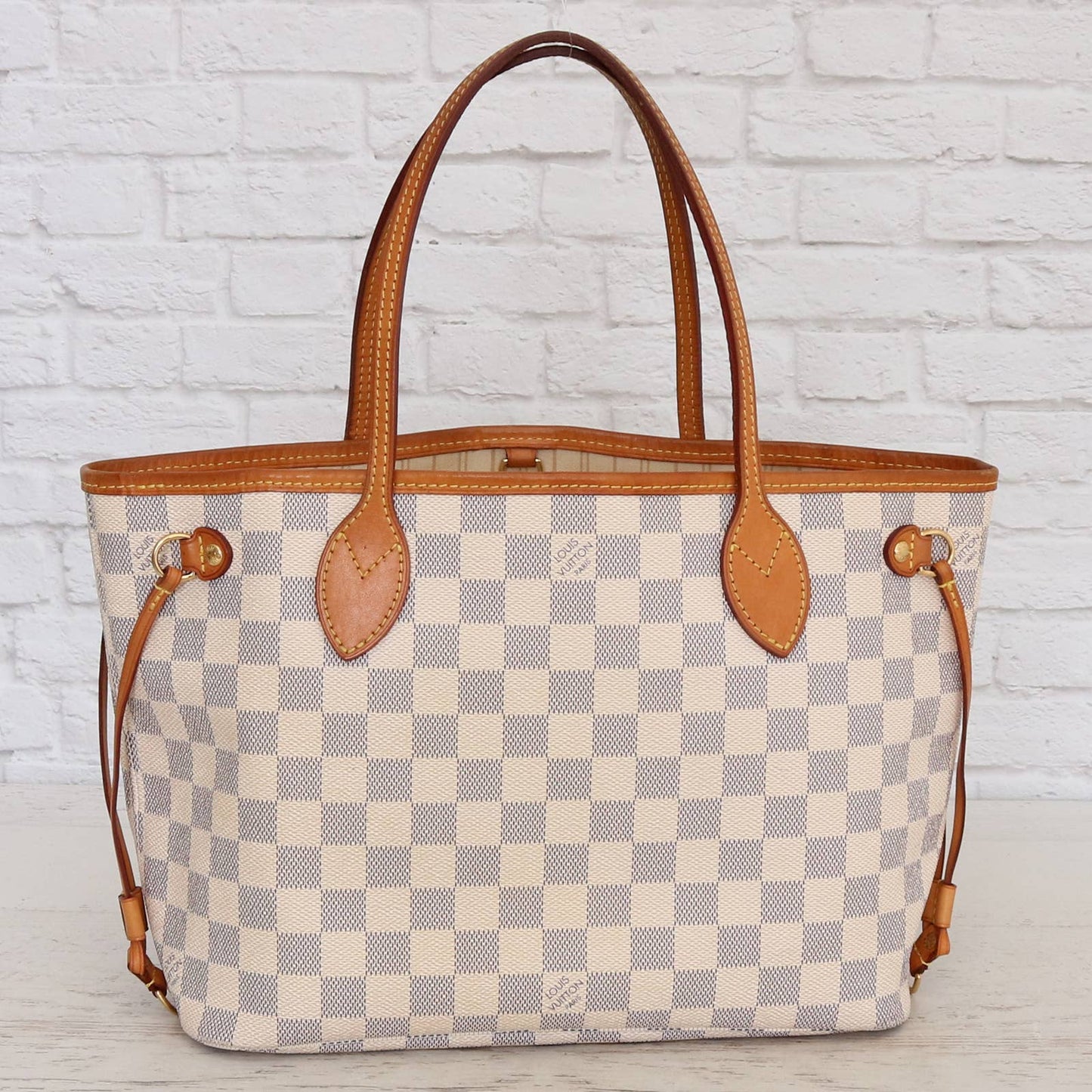 Louis Vuitton Neverfull PM with Pouch Damier Azur Small Tote