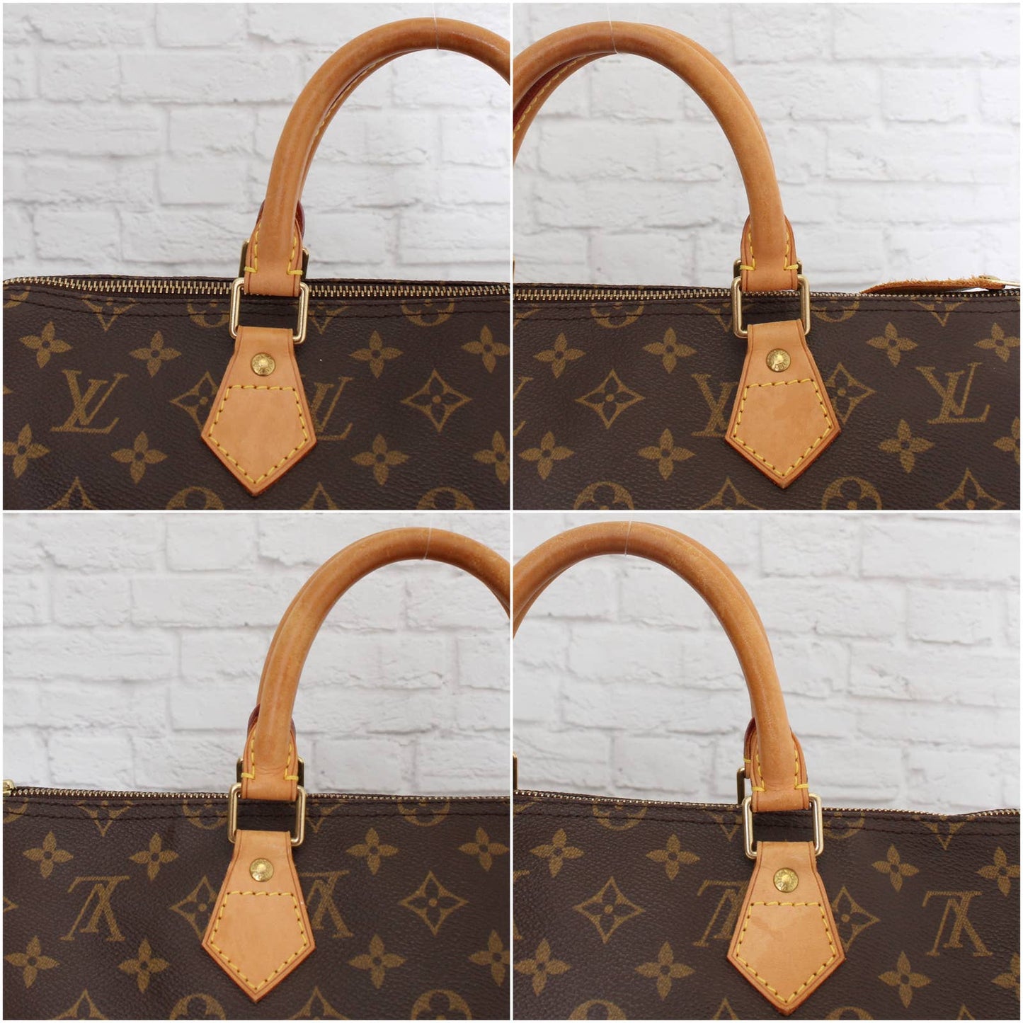 Louis Vuitton Speedy 35 Monogram Satchel Purse Brown Bag Handbag Large