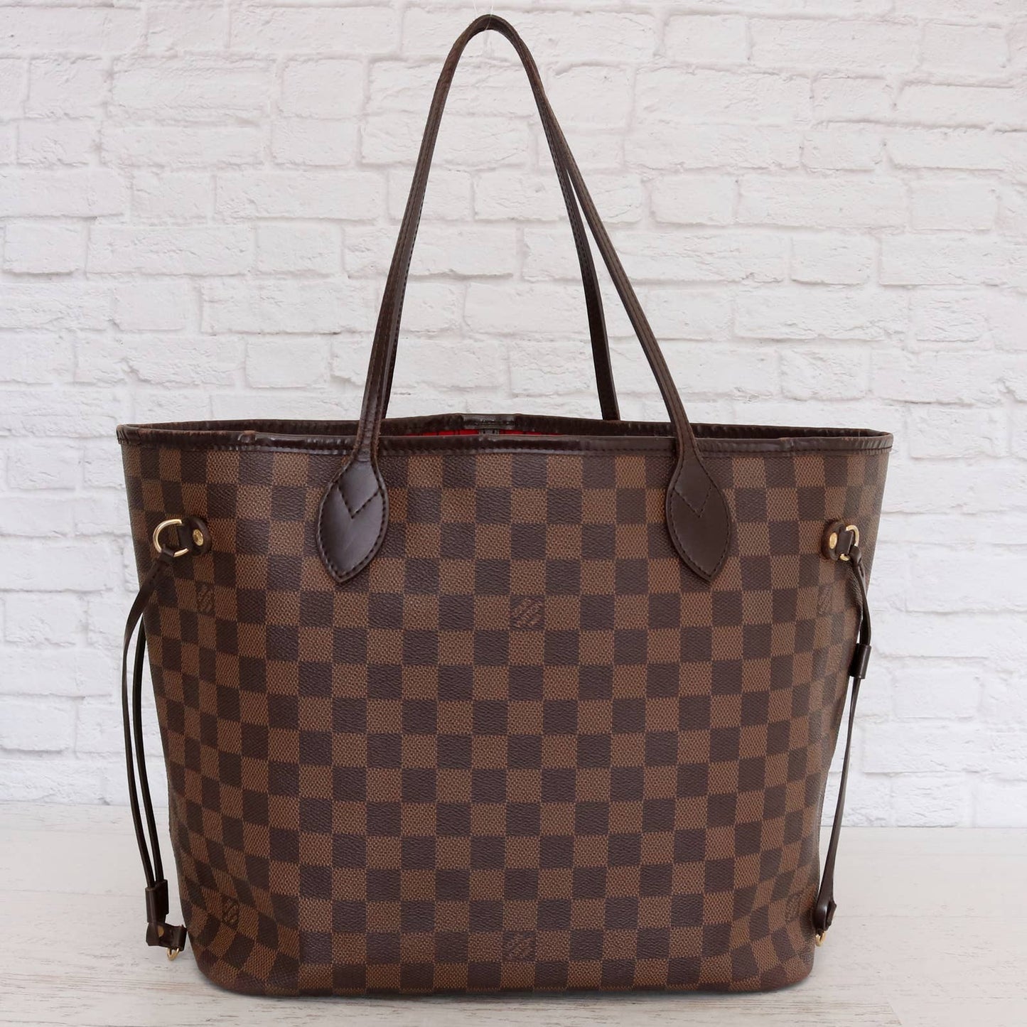 Louis Vuitton Neverfull MM Damier Ebene Cherry Tote