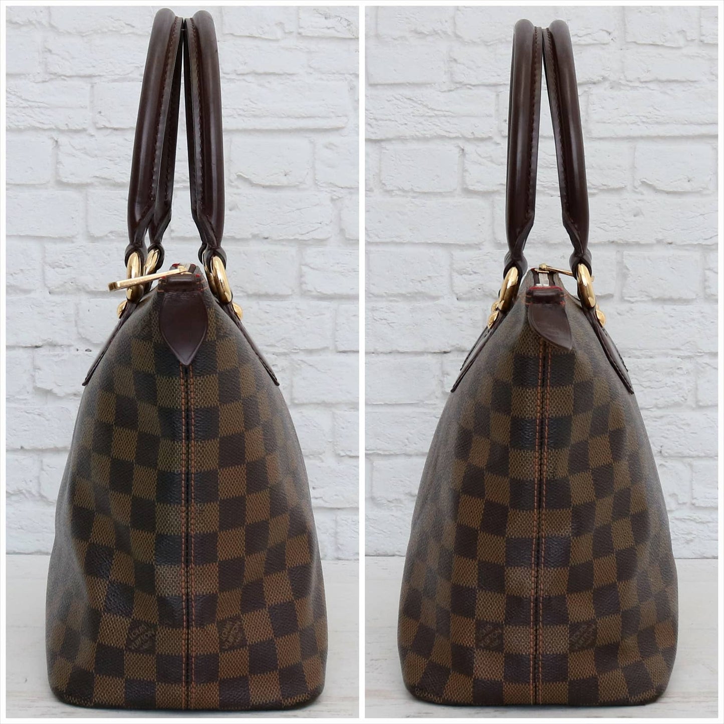 Louis Vuitton Saleya PM Tote Damier Ebene Shoulder Bag Handbag Leather