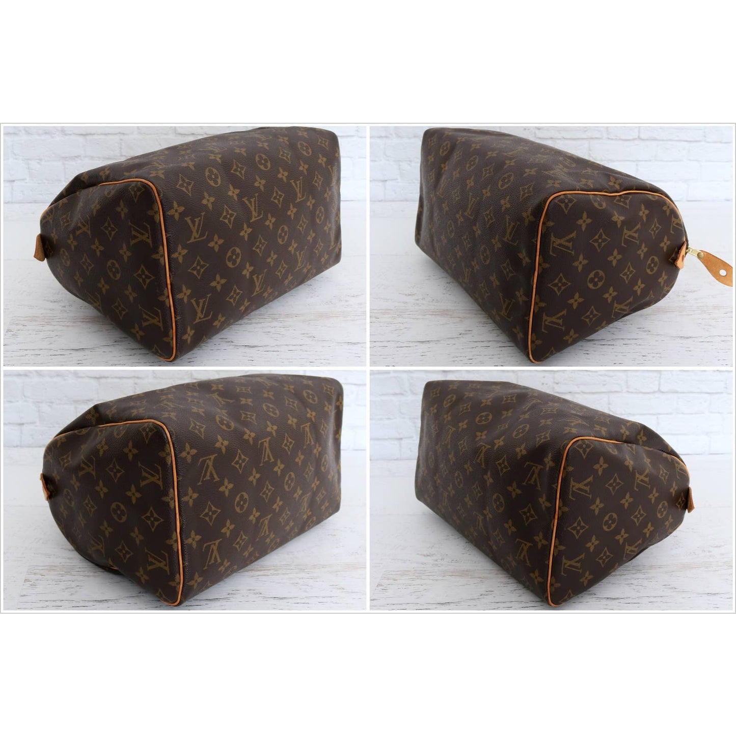 Louis Vuitton Speedy 30 Monogram Satchel Purse Brown Bag Handbag Large