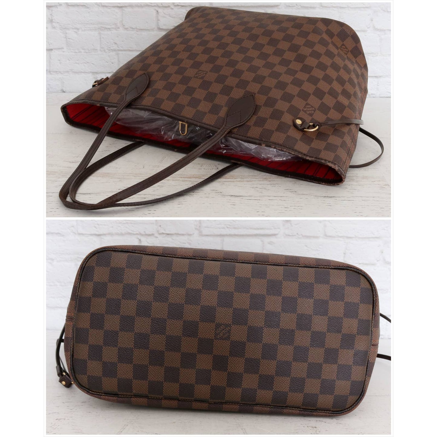 Louis Vuitton Neverfull MM Damier Ebene Cherry Tote