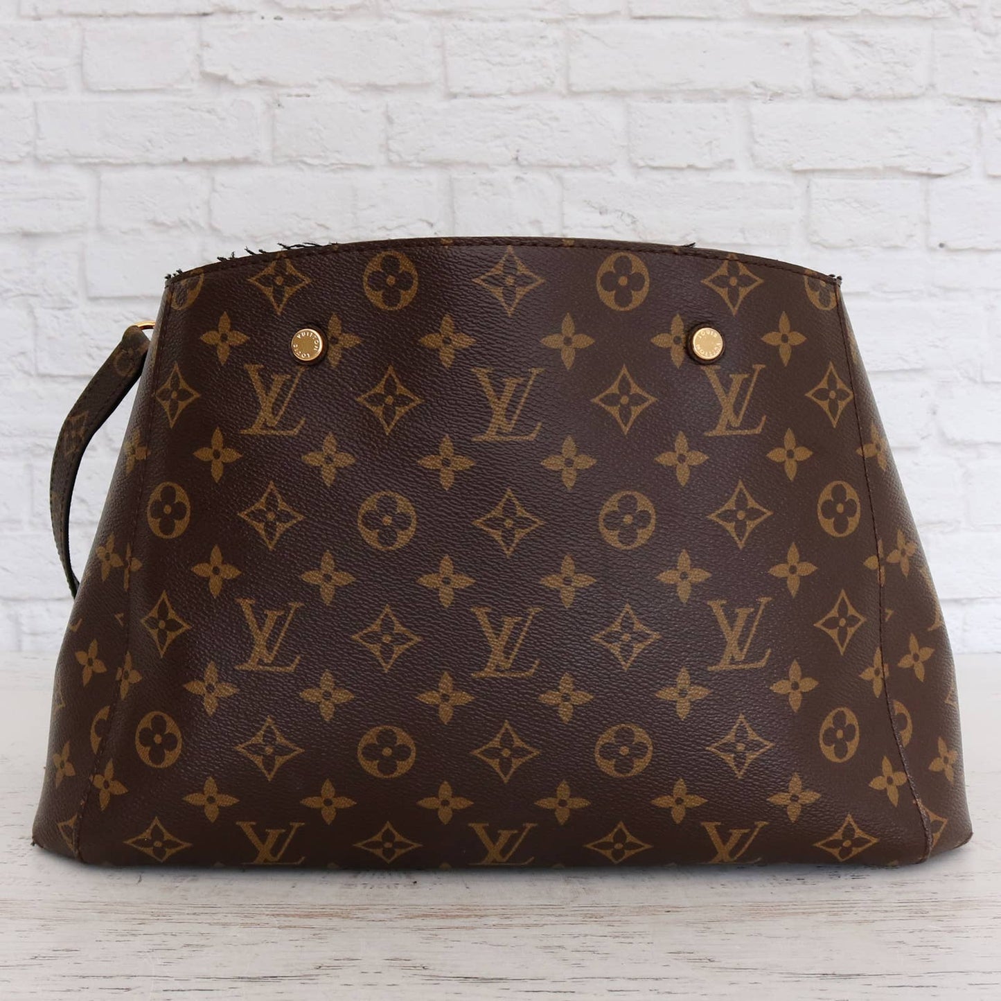 Louis Vuitton Montaigne MM Monogram Shoulder Bag Satchel Leather Purse