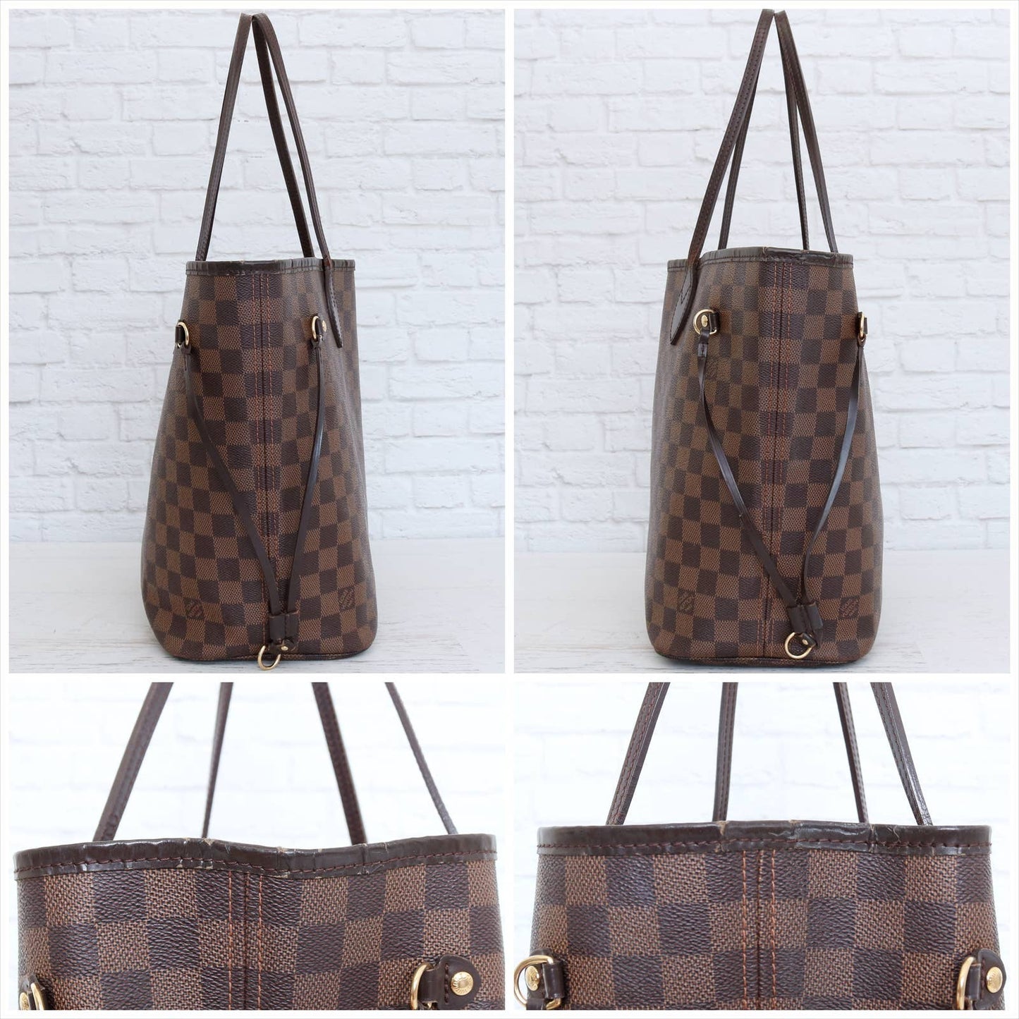 Louis Vuitton Neverfull MM Damier Ebene Tote