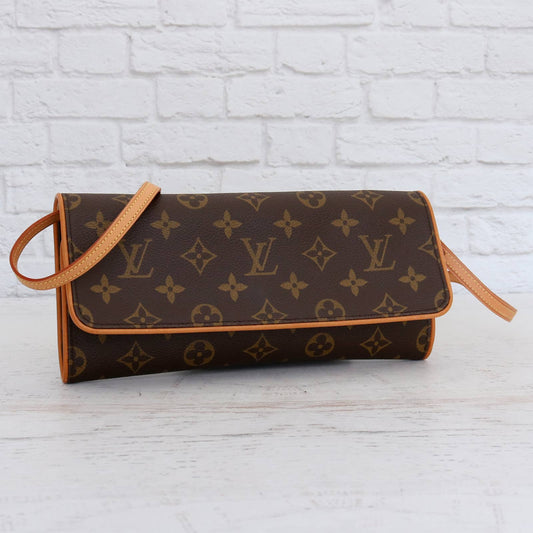 Louis Vuitton Pochette Twin GM Monogram Crossbody & Clutch