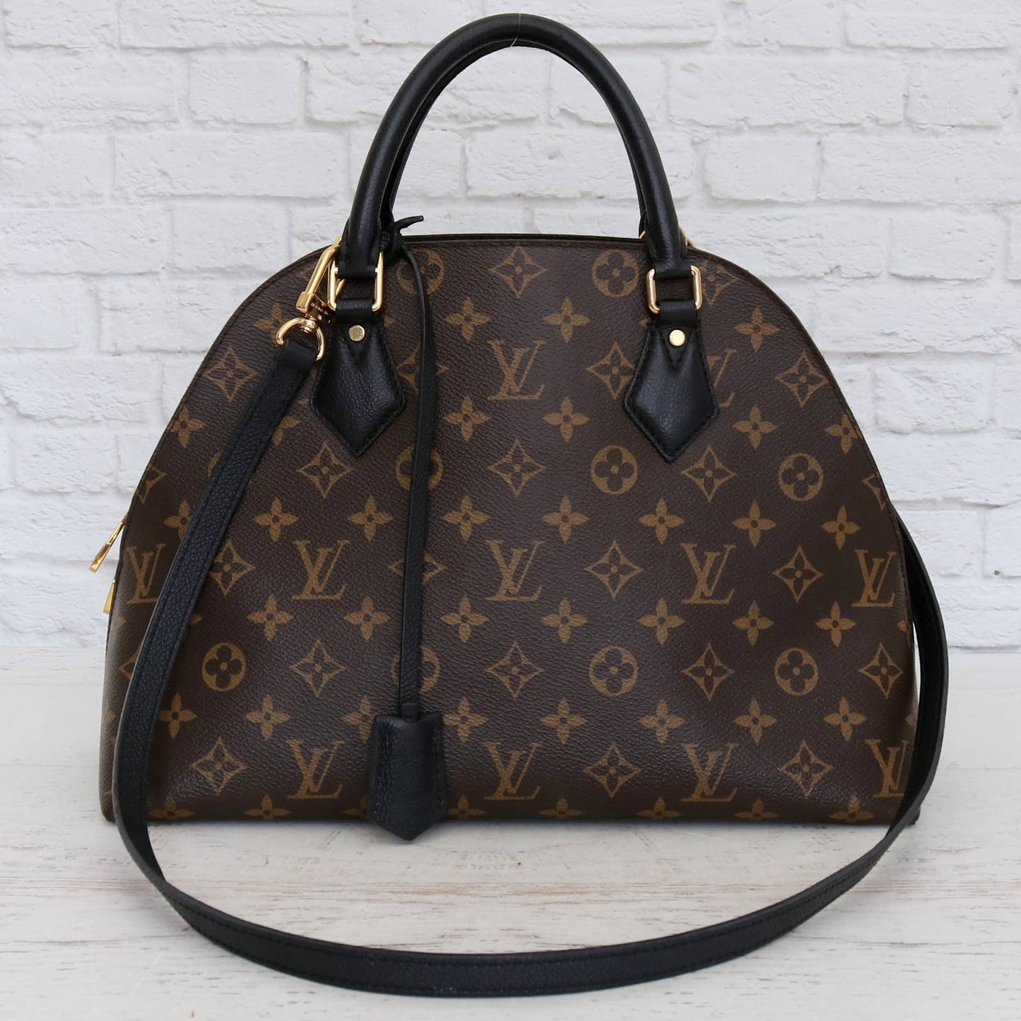 Louis Vuitton Alma B'N'B Monogram Black Shoulder Bag & Satchel