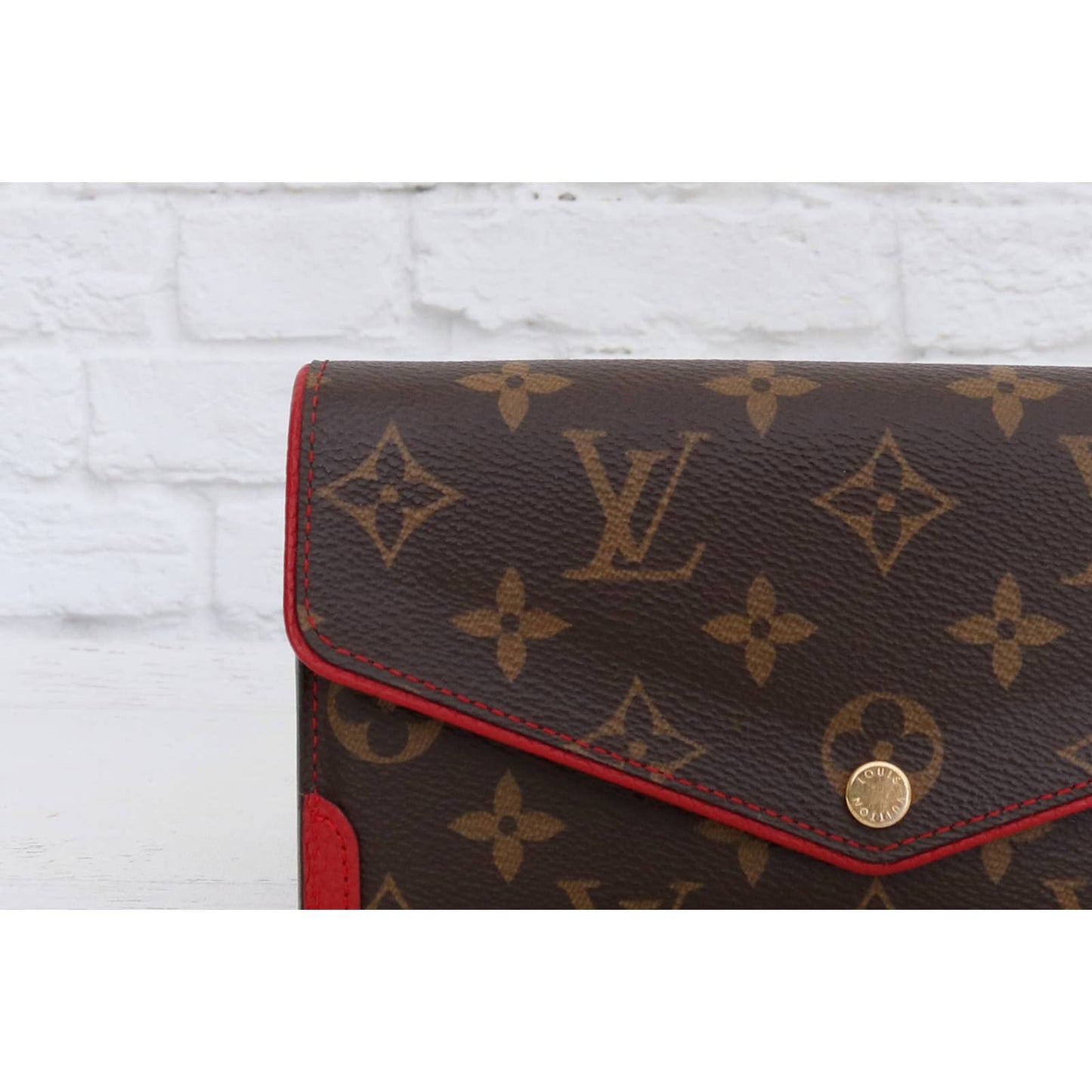 Louis Vuitton Sarah Retiro Wallet Monogram Leather Card Brown Women LV