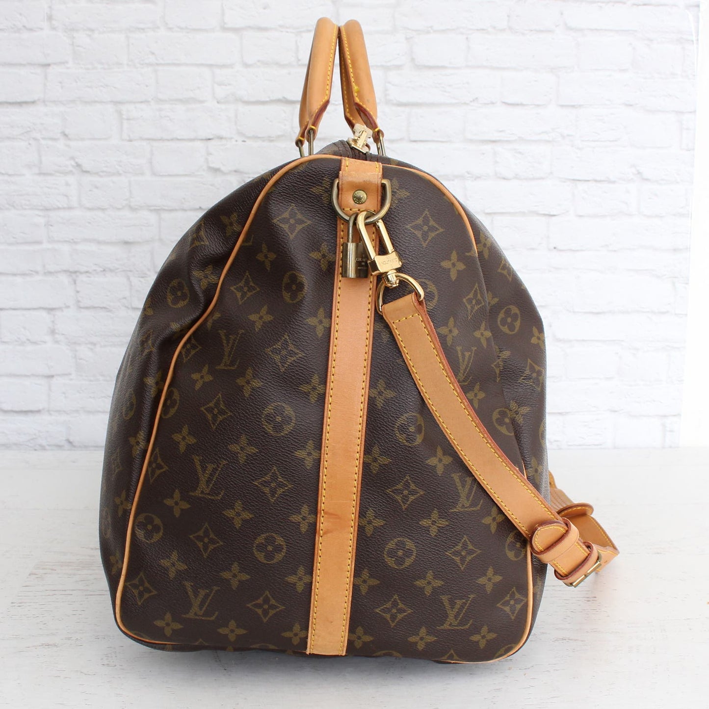 Louis Vuitton Keepall 60 Bandouliere Monogram Duffle Luggage Travel