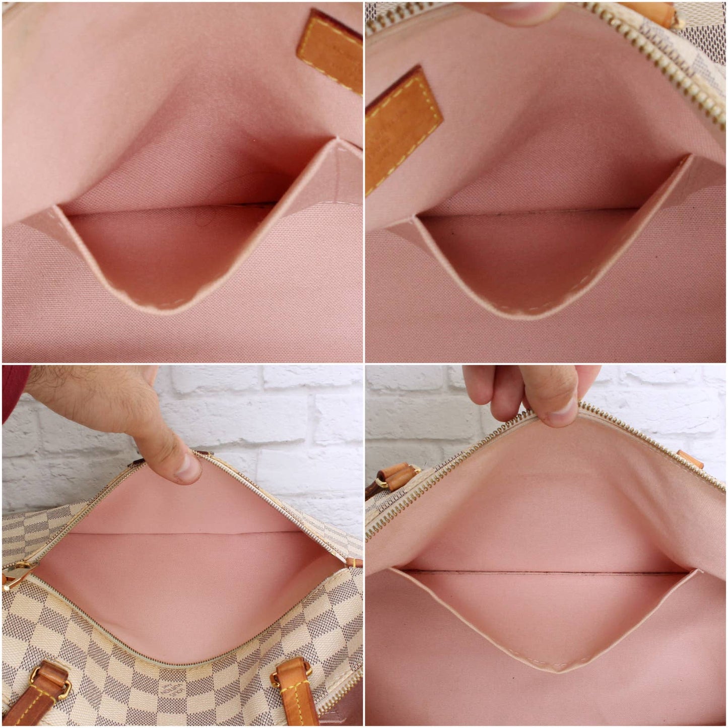 Louis Vuitton Iena MM Zip Damier Azur Tote Shoulder Bag