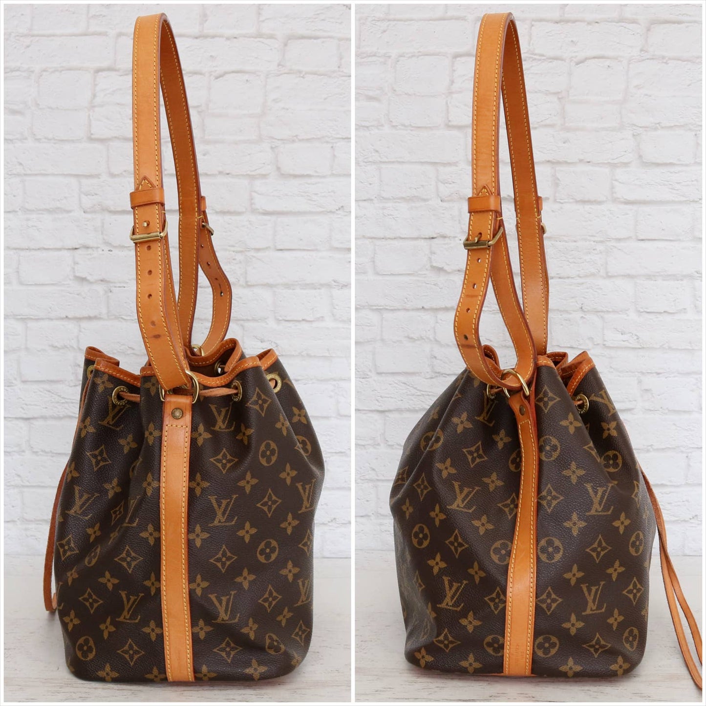 Louis Vuitton Petit Noé Monogram Small Bucket Shoulder Bag