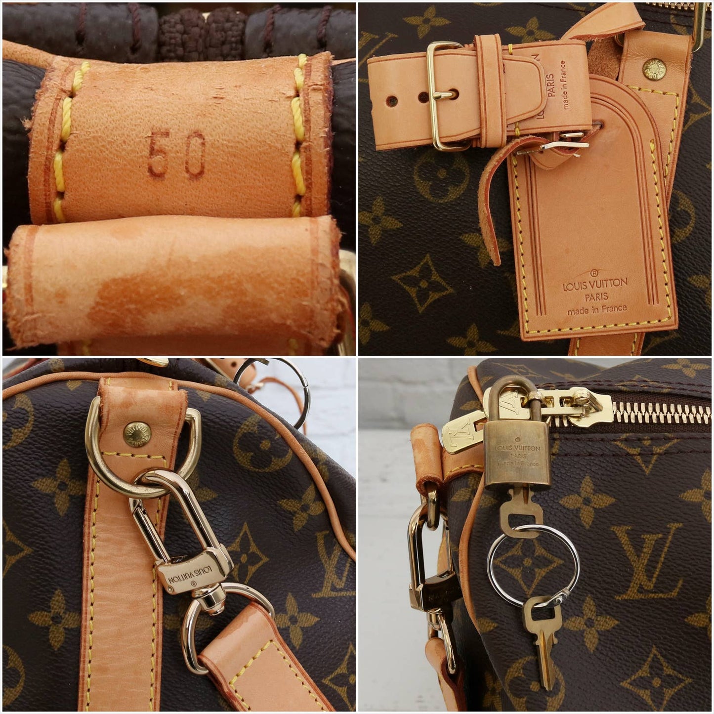 Louis Vuitton Keepall Bandouliere 50 Monogram Satchel & Shoulder Bag