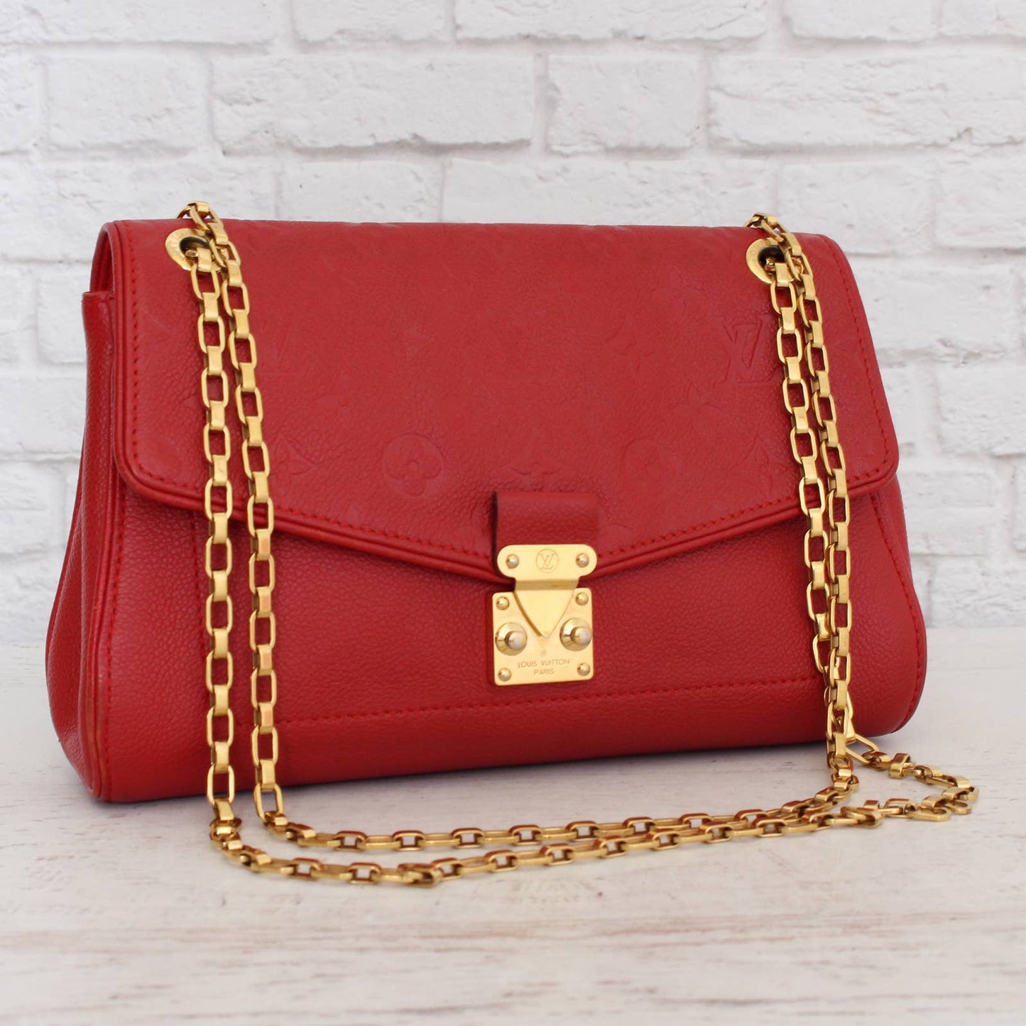 Louis Vuitton Saint Germain PM Empreinte Cerise Red Crossbody Shoulder